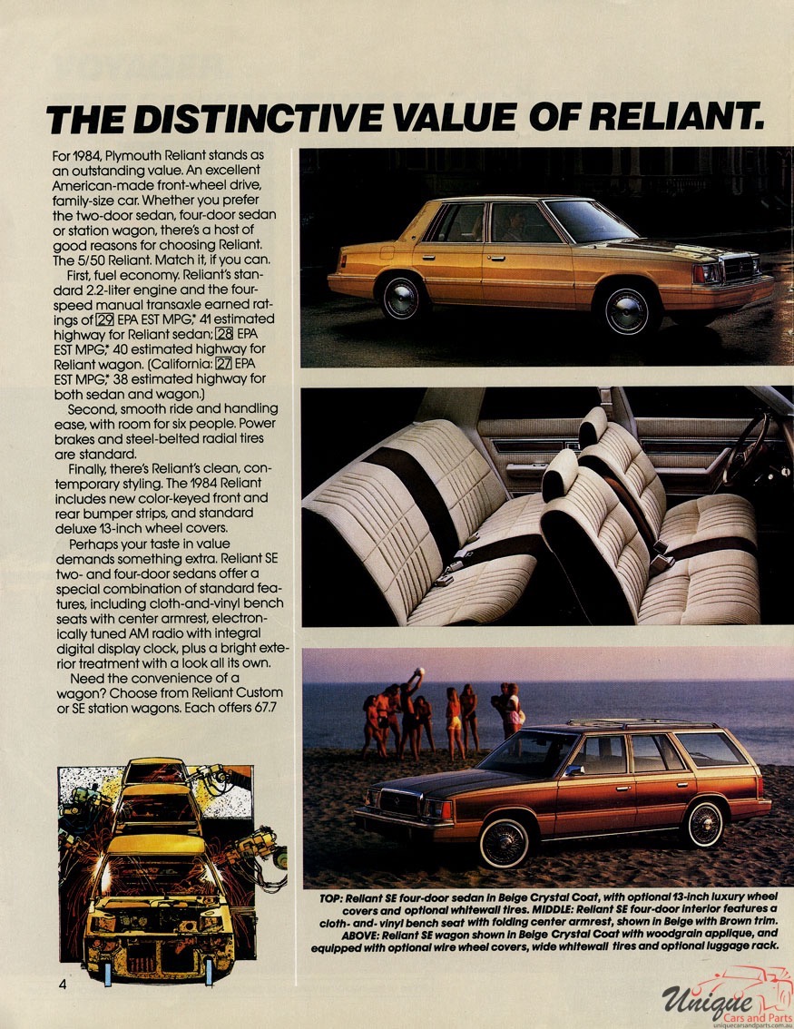 1984 Plymouth Full-Line Brochure Page 6